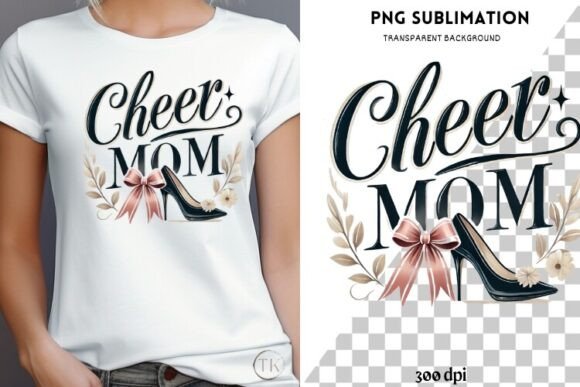 Cheer Mom PNG: Coquette Graphics & Illustrations