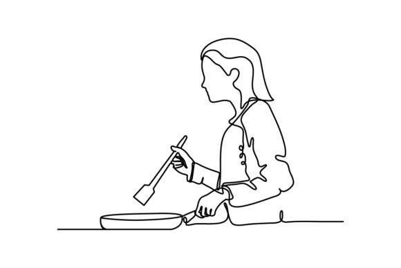Chef Continuous Line: Graphics & Illustrations Review