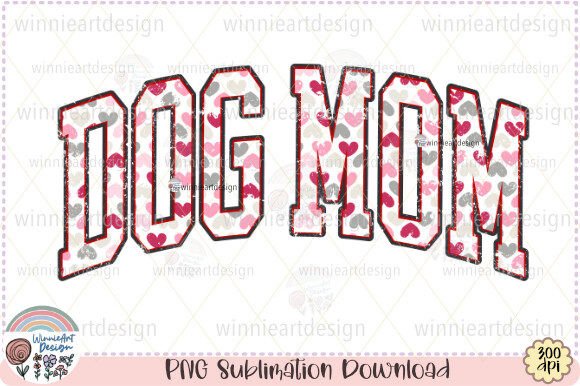 Dog Mom Hearts: Retro Graphics for T-Shirt Designs