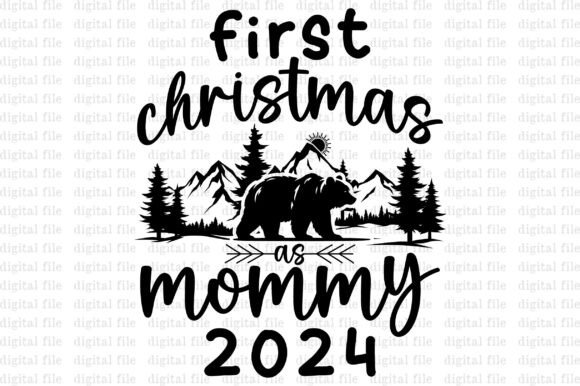 First Christmas Mom Graphics & T-Shirt Designs