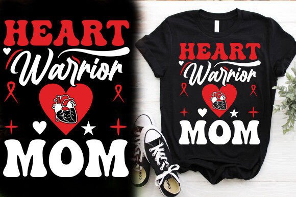 Heart Warrior Mom Graphics for T-Shirt Designs