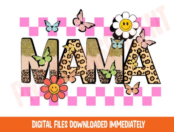 Mama Boho Png: Retro Graphics for T-Shirt Designs