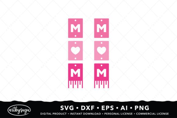 Mom Earrings SVG: Laser Cutting & Branding