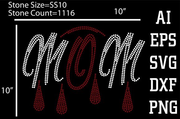 Mom Rhinestone Graphics for T-Shirt Designs