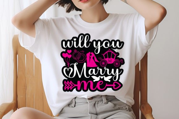 Will You Marry Me Sticker Design: Graphics for T-Shirt Designs